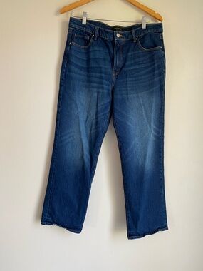 Ann Taylor THE STRAIGHT MID RISE Jeans dark wash size 10